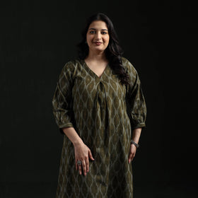 Cotton pochampally ikat dress 12 - handcrafted