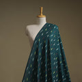 Green - cotton pochampally ikat fabric 05 - handcrafted