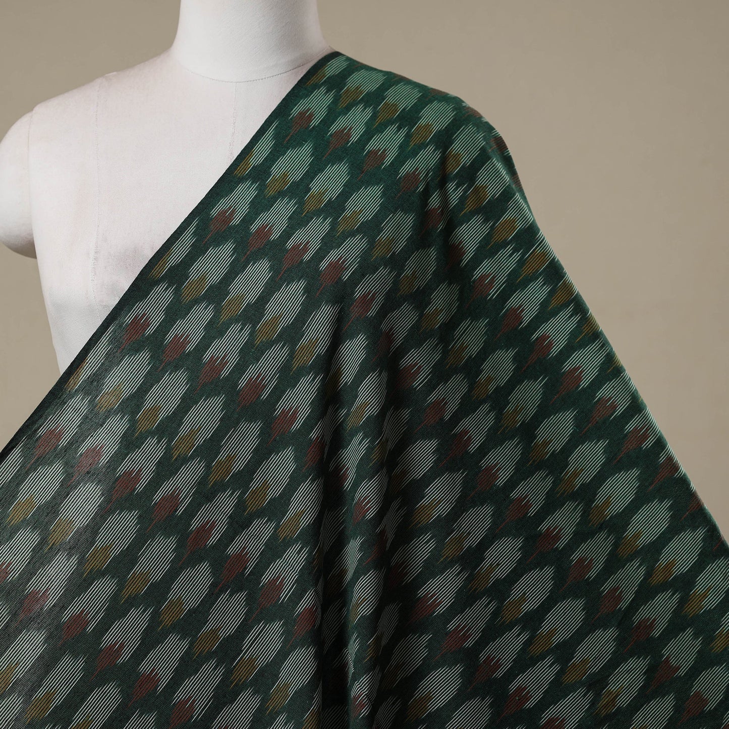 Cotton pochampally ikat fabric 08 - handcrafted