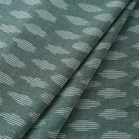 Green Cotton Pochampally Ikat Fabric