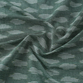 Green Cotton Pochampally Ikat Fabric