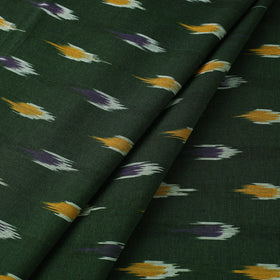 Green Cotton Pochampally Ikat Fabric