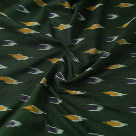 Green Cotton Pochampally Ikat Fabric