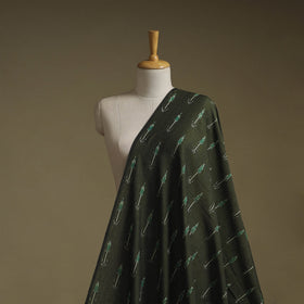Green - cotton pochampally ikat fabric 10 - handcrafted