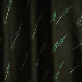 Green - cotton pochampally ikat fabric 10 - handcrafted