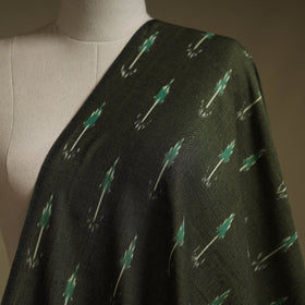 Green - cotton pochampally ikat fabric 10 - handcrafted