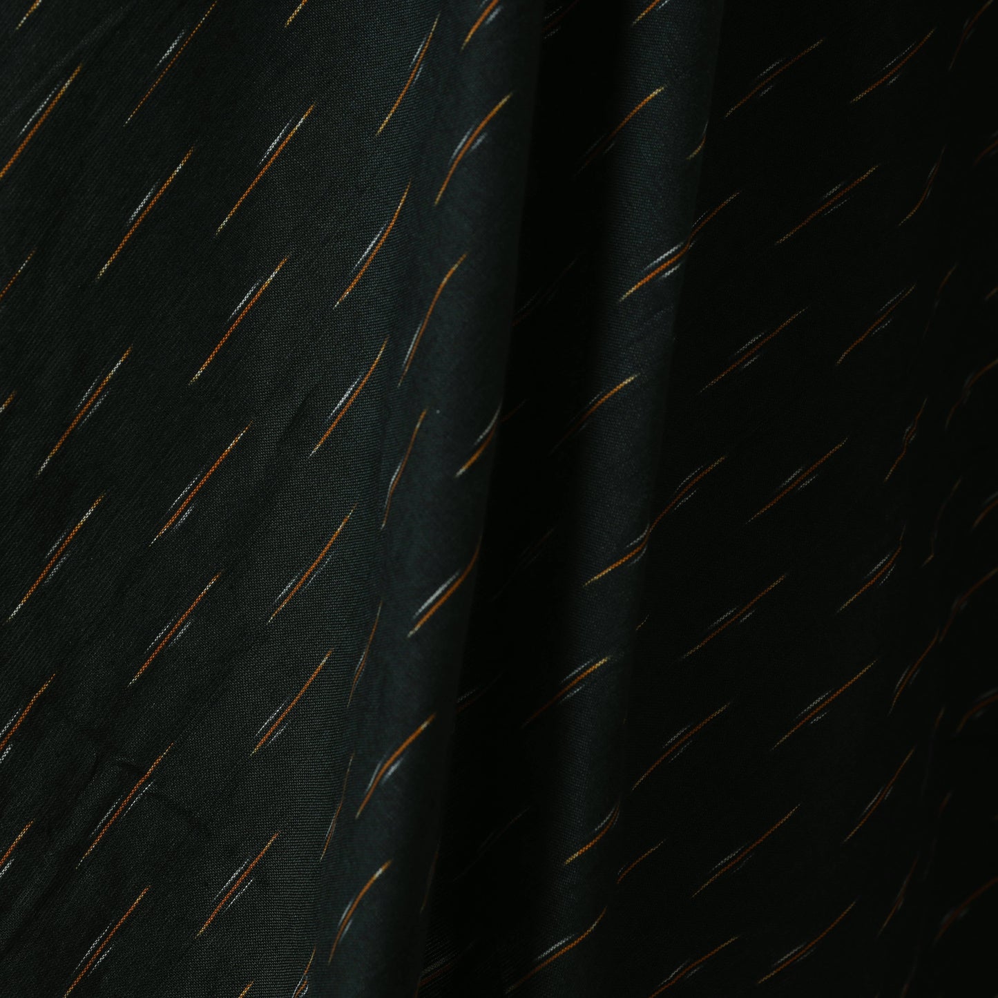 Green - cotton pochampally ikat fabric 13 - handcrafted