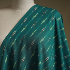 Green - cotton pochampally ikat fabric 13 - handcrafted