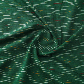 Green Cotton Pochampally Ikat Fabric