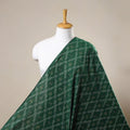 Green Cotton Pochampally Ikat Fabric