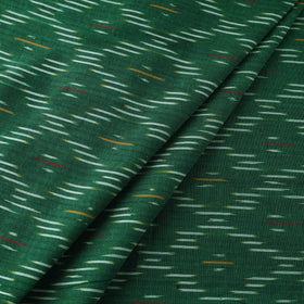 Green Cotton Pochampally Ikat Fabric