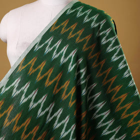 Green - cotton pochampally ikat fabric 15 - handcrafted