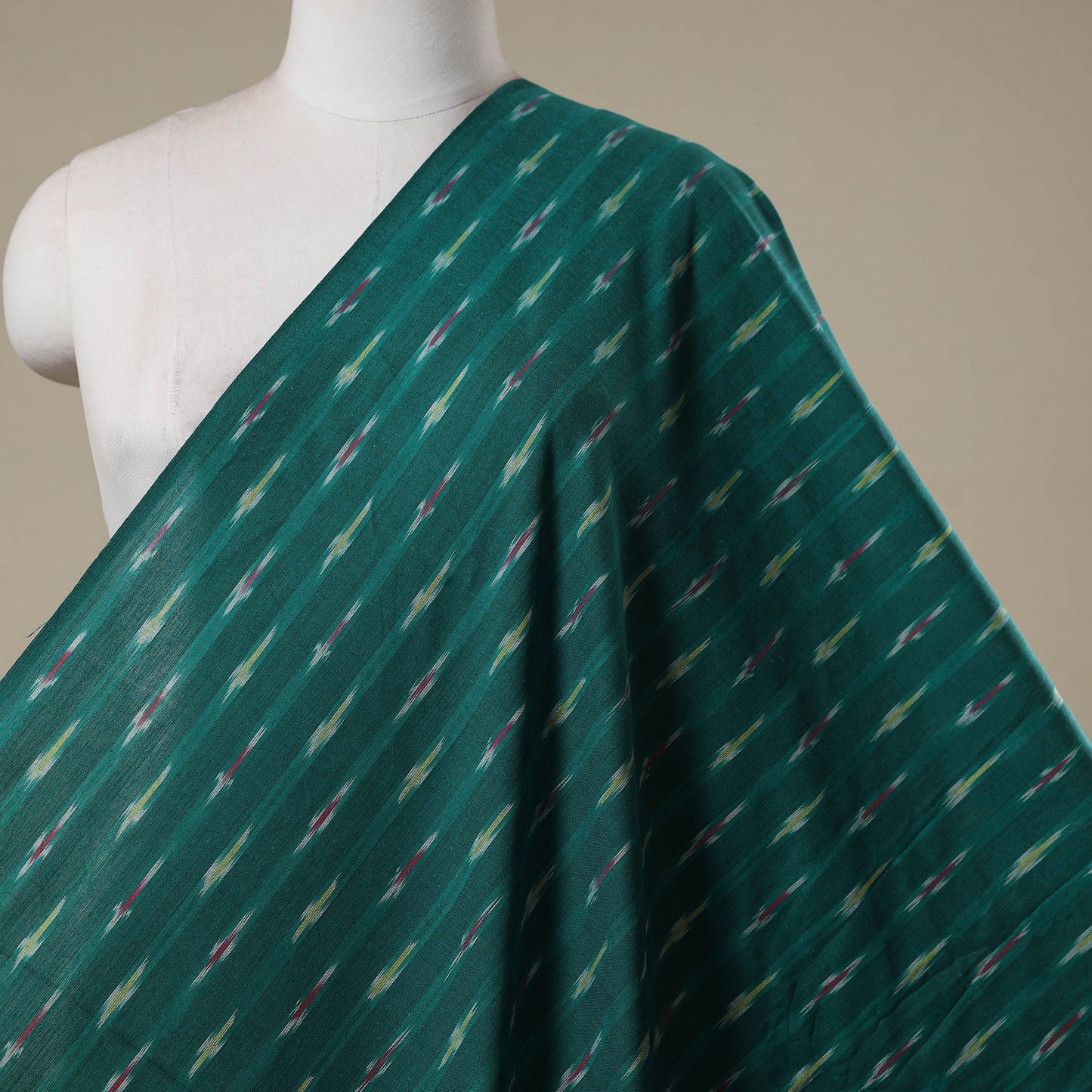 Cotton pochampally ikat fabric 18 - handcrafted