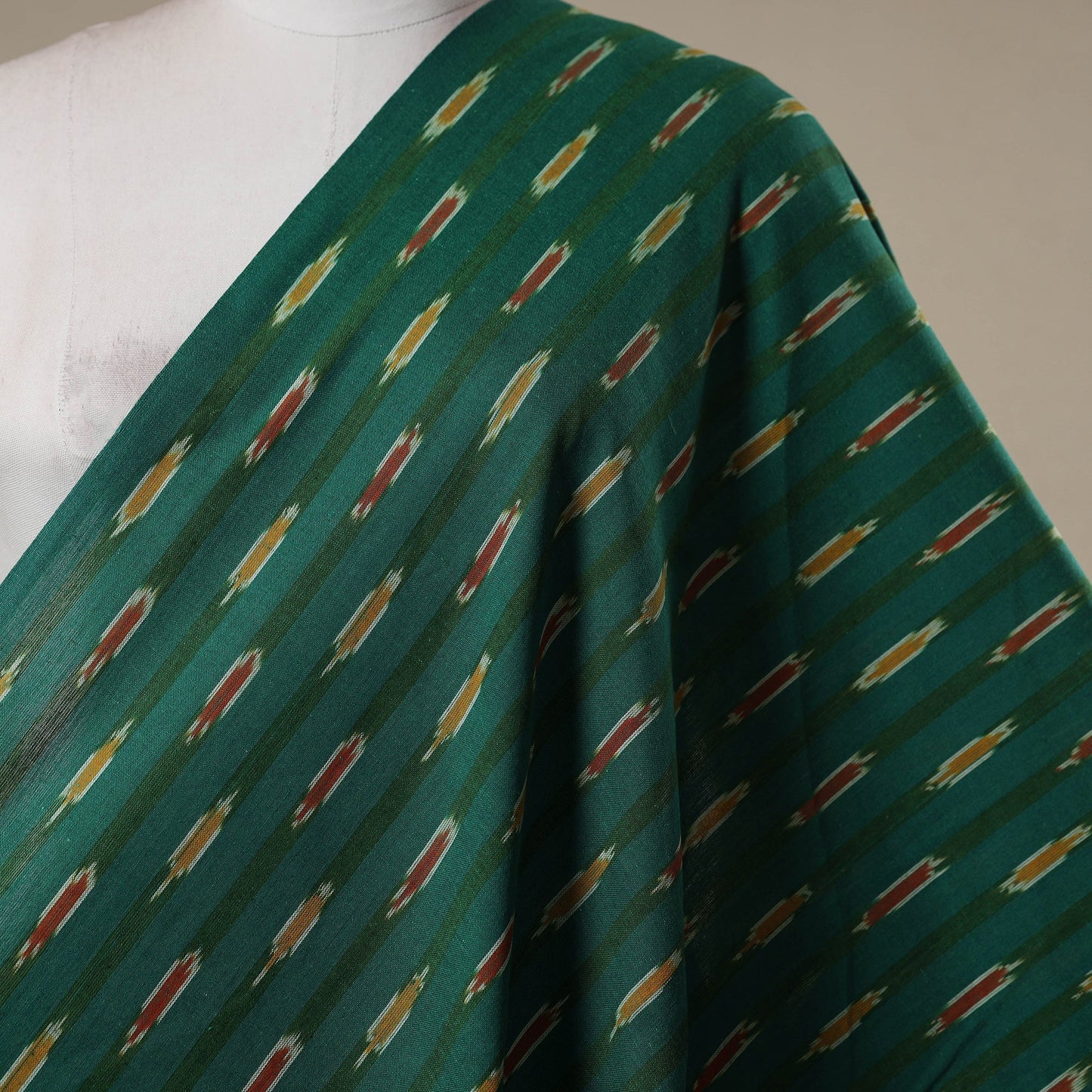 Cotton pochampally ikat fabric 21 - handcrafted