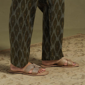 Green Cotton Pochampally Ikat Night Suit Set