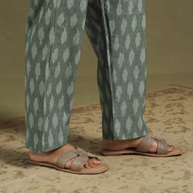 Green Cotton Pochampally Ikat Night Suit Set