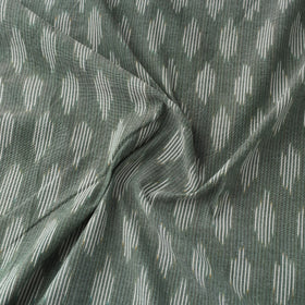 Green Handloom Cotton Pochampally Weave Ikat Fabric
