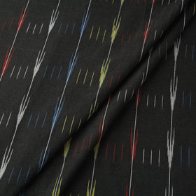 Green Handloom Cotton Pochampally Weave Ikat Fabric