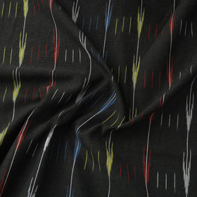 Green Handloom Cotton Pochampally Weave Ikat Fabric