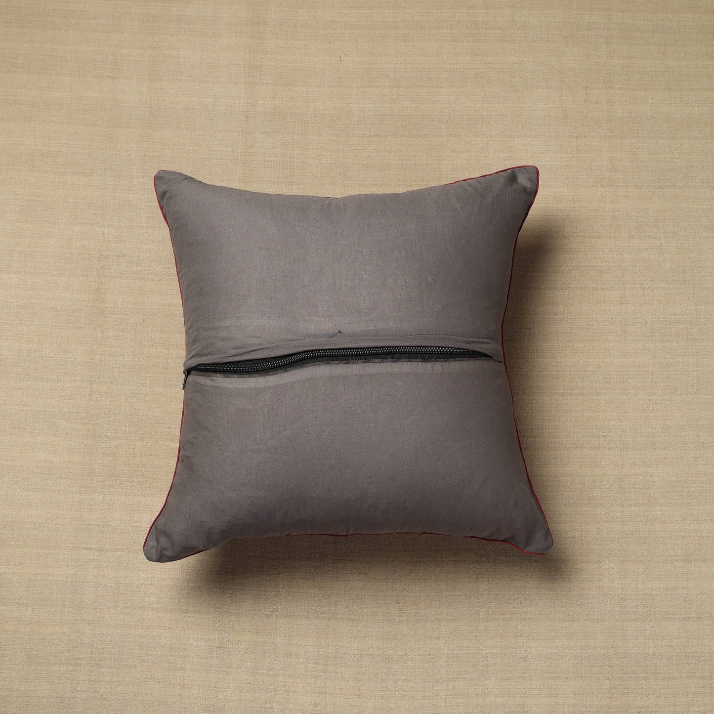 Green - cotton printed kalamkari cushion cover (16 x 16 in)