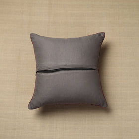 Green - cotton printed kalamkari cushion cover (16 x 16 in)