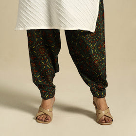 Green Block Print Cotton Ajrakh Salwar