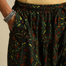 Green Block Print Cotton Ajrakh Salwar