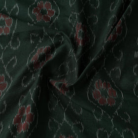 Green - cotton sambalpuri ikat fabric 03 - handcrafted
