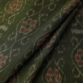 Green - cotton sambalpuri ikat fabric 07 - handcrafted