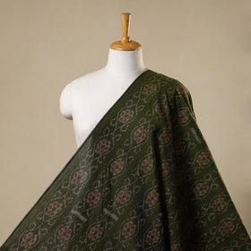 Green - cotton sambalpuri ikat fabric 07 - handcrafted