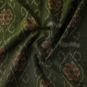 Green - cotton sambalpuri ikat fabric 07 - handcrafted