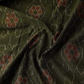 Green - cotton sambalpuri ikat fabric 11 - handcrafted
