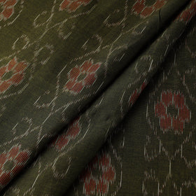 Green - cotton sambalpuri ikat fabric 11 - handcrafted