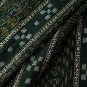 Green - cotton sambalpuri ikat fabric 19 - handcrafted