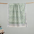Green - cotton sanganeri towel 02 - handcrafted