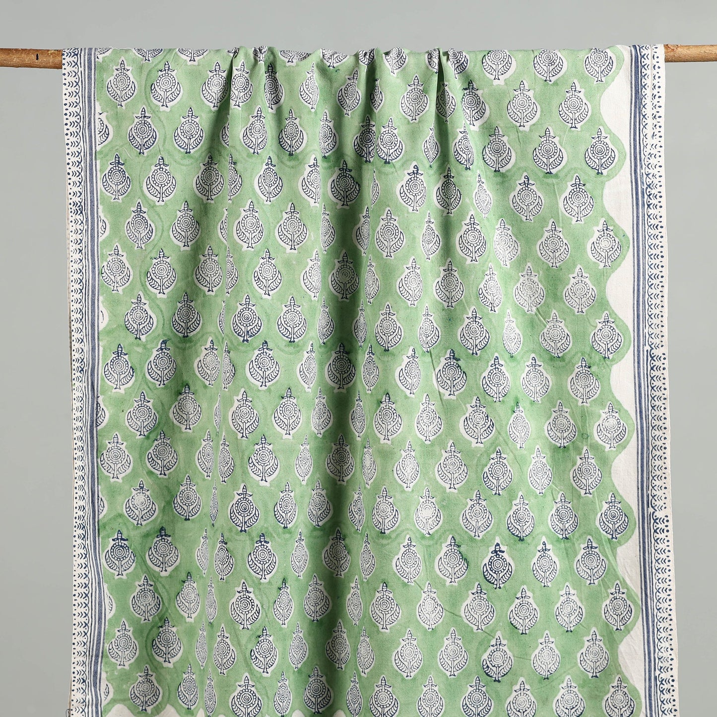 Green - cotton sanganeri towel 06 - handcrafted