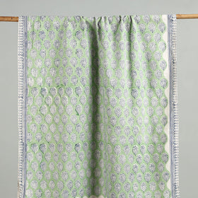 Green - cotton sanganeri towel 16 - handcrafted