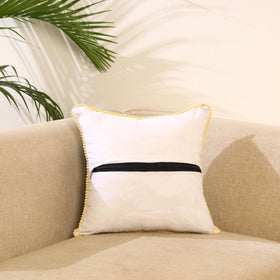 Green Block Print Cotton Sanganeri Cushion Cover