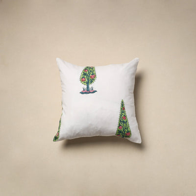 Cotton sanganeri cushion cover (16 x 16 in) 100