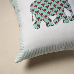 Cotton sanganeri cushion cover (16 x 16 in) 112