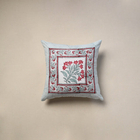 Cotton sanganeri cushion cover (16 x 16 in) 121
