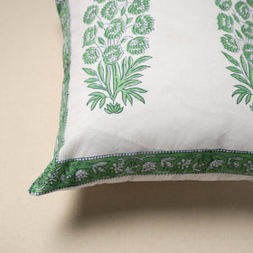 Cotton sanganeri cushion cover (16 x 16 in) 30 - handcrafted