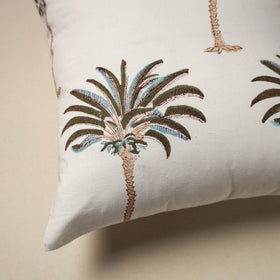 Cotton sanganeri cushion cover (16 x 16 in) 69 - handcrafted