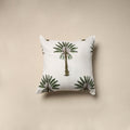 Cotton sanganeri cushion cover (16 x 16 in) 70 - handcrafted