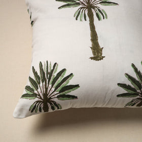 Cotton sanganeri cushion cover (16 x 16 in) 70 - handcrafted