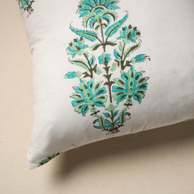 Cotton sanganeri cushion cover (16 x 16 in) 83 - handcrafted