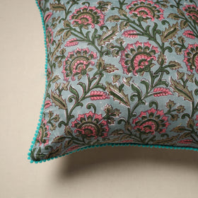 Cotton sanganeri cushion cover 23 - handcrafted