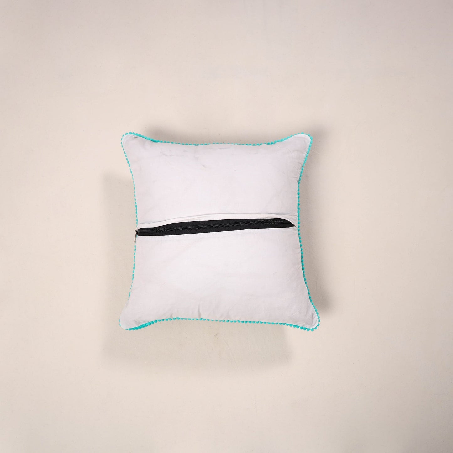 Green - cotton sanganeri cushion cover 23 - handcrafted