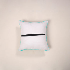Green - cotton sanganeri cushion cover 23 - handcrafted