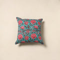 Green - cotton sanganeri cushion cover 29 - handcrafted